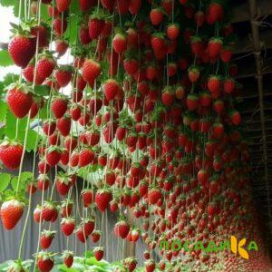 Клубника ампельная Анастасия купить по цене от 370р. в интернет-магазине «Посадика» с доставкой почтой в в Кубинкае и по всей России – [изображение №1].